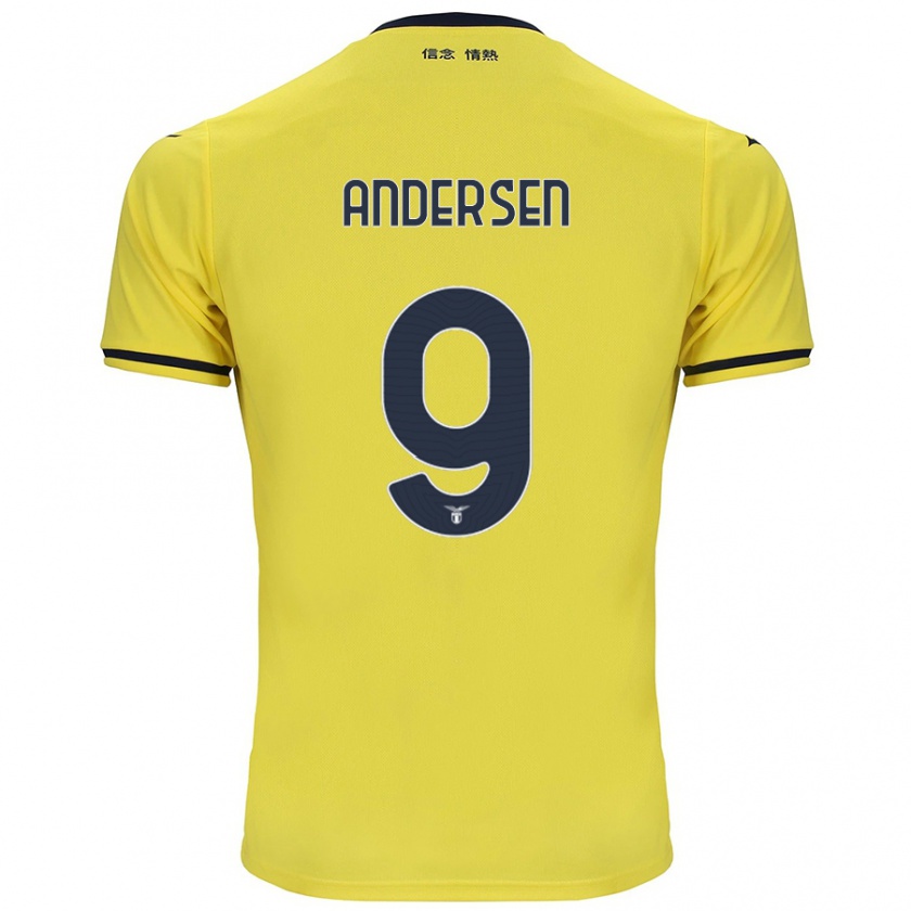 Kandiny Niño Camiseta Signe Holt Andersen #9 Amarillo 2ª Equipación 2024/25 La Camisa Chile