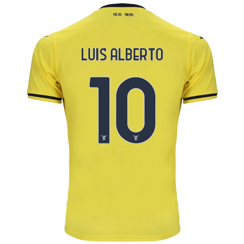 Kandiny Niño Camiseta Luis Alberto #10 Amarillo 2ª Equipación 2024/25 La Camisa Chile