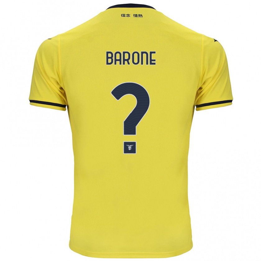 Kandiny Niño Camiseta Alessio Barone #0 Amarillo 2ª Equipación 2024/25 La Camisa Chile