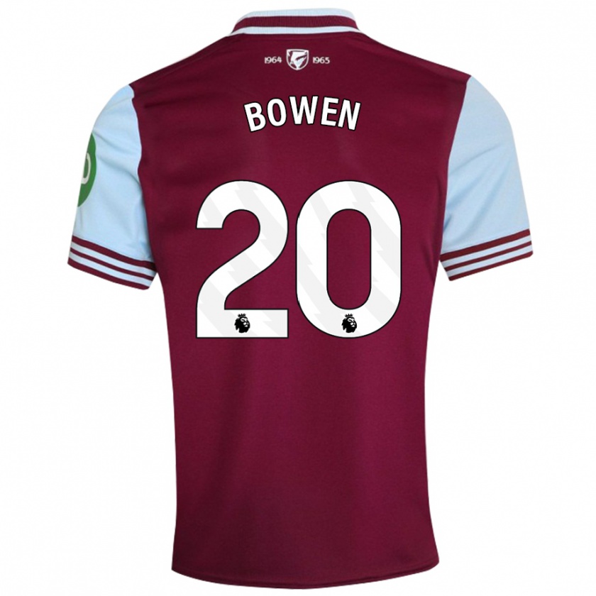 Kandiny Hombre Camiseta Jarrod Bowen #20 Rojo Oscuro 1ª Equipación 2024/25 La Camisa Chile