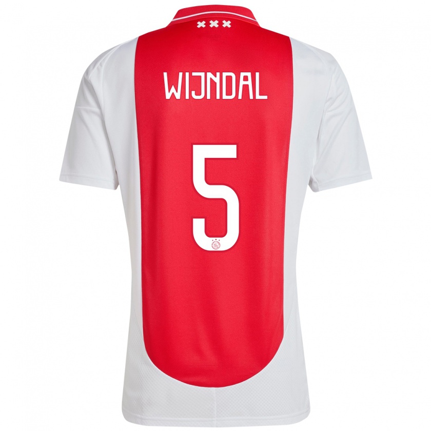 Kandiny Hombre Camiseta Owen Wijndal #5 Rojo Blanco 1ª Equipación 2024/25 La Camisa Chile