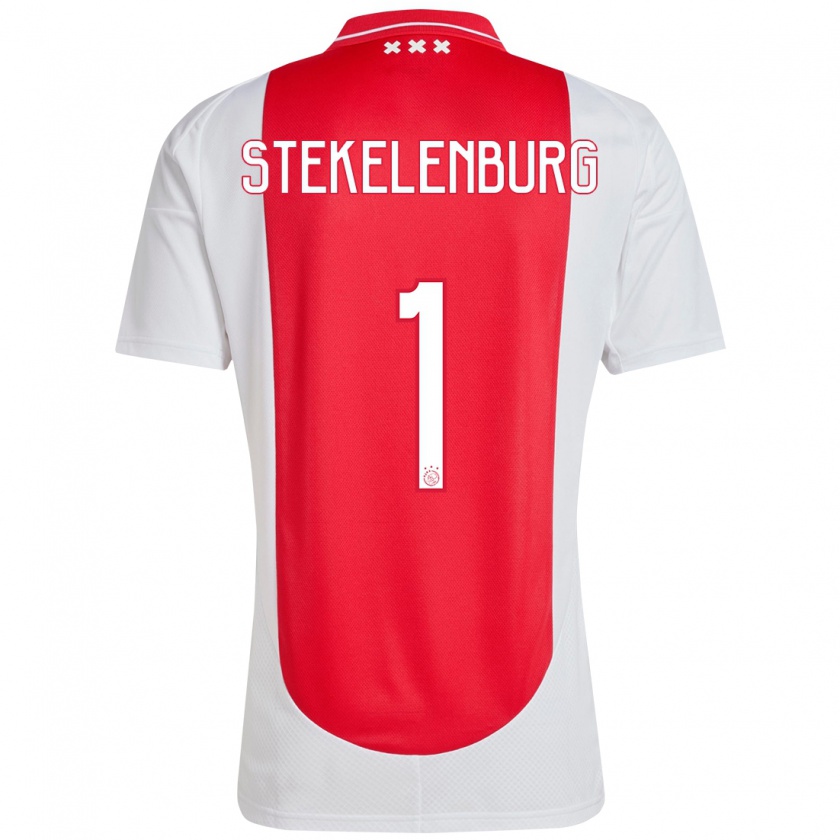 Kandiny Hombre Camiseta Maarten Stekelenburg #1 Rojo Blanco 1ª Equipación 2024/25 La Camisa Chile