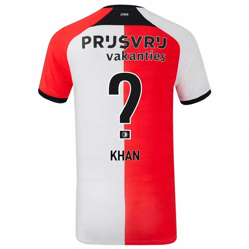 Kandiny Hombre Camiseta Kevin Khan #0 Rojo Blanco 1ª Equipación 2024/25 La Camisa Chile