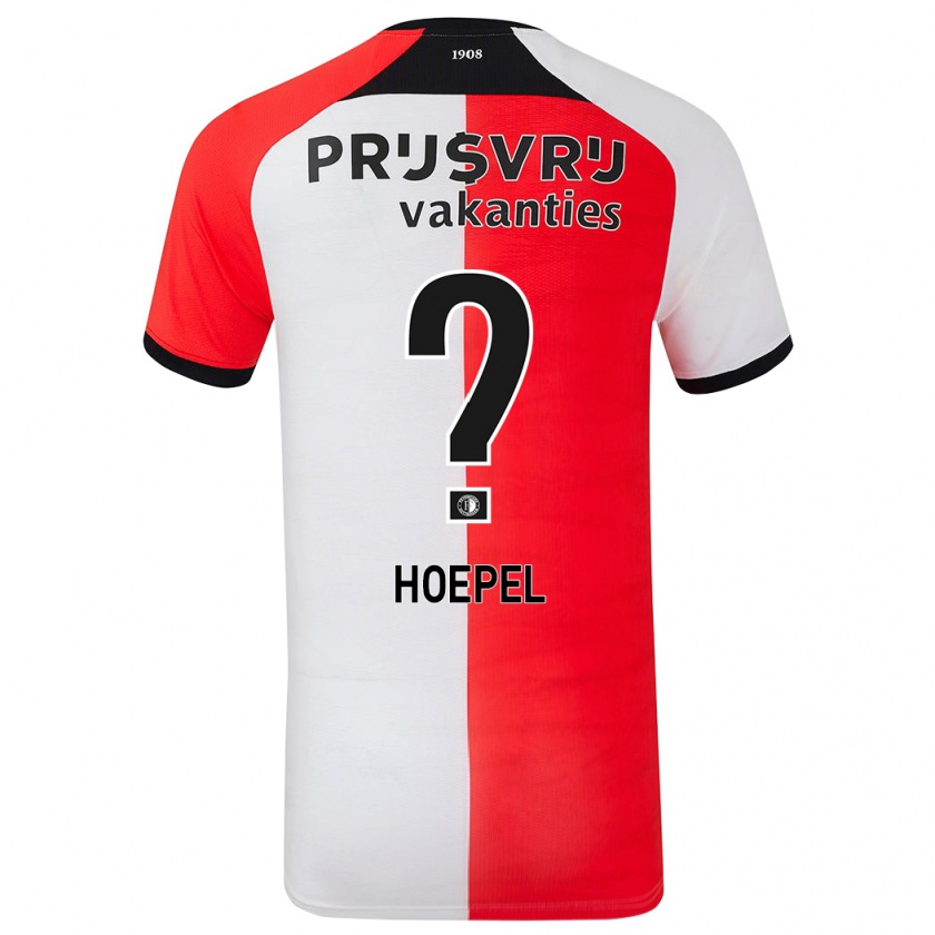 Kandiny Hombre Camiseta Jerayson Hoepel #0 Rojo Blanco 1ª Equipación 2024/25 La Camisa Chile