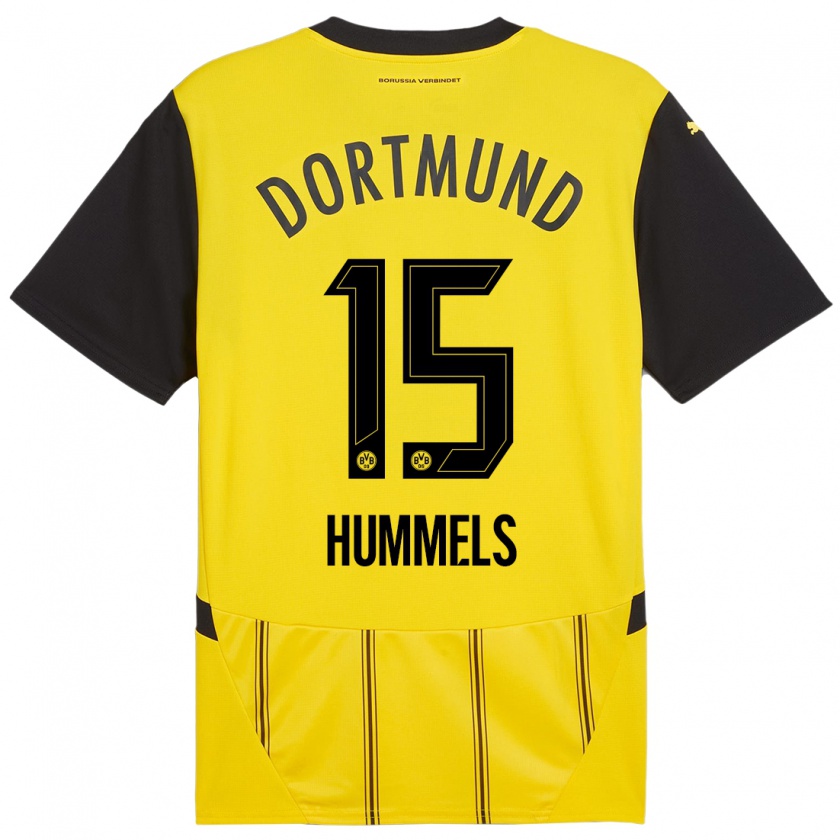 Kandiny Hombre Camiseta Mats Hummels #15 Amarillo Negro 1ª Equipación 2024/25 La Camisa Chile