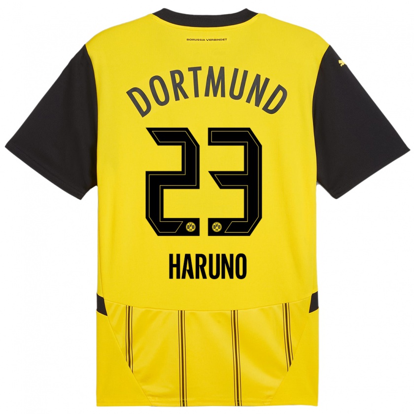 Kandiny Hombre Camiseta Sasaki Haruno #23 Amarillo Negro 1ª Equipación 2024/25 La Camisa Chile