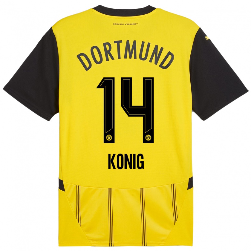 Kandiny Hombre Camiseta Raul Konig #14 Amarillo Negro 1ª Equipación 2024/25 La Camisa Chile