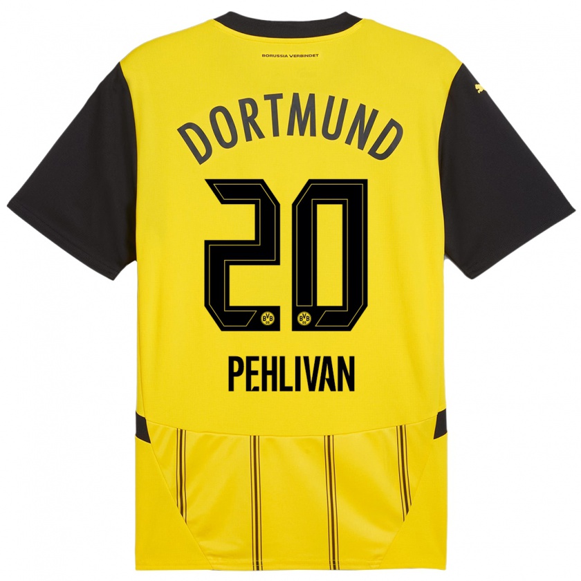 Kandiny Hombre Camiseta Miran Pehlivan #20 Amarillo Negro 1ª Equipación 2024/25 La Camisa Chile