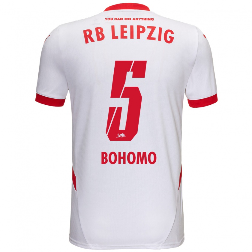 Kandiny Hombre Camiseta Allan Bohomo #5 Blanco Rojo 1ª Equipación 2024/25 La Camisa Chile