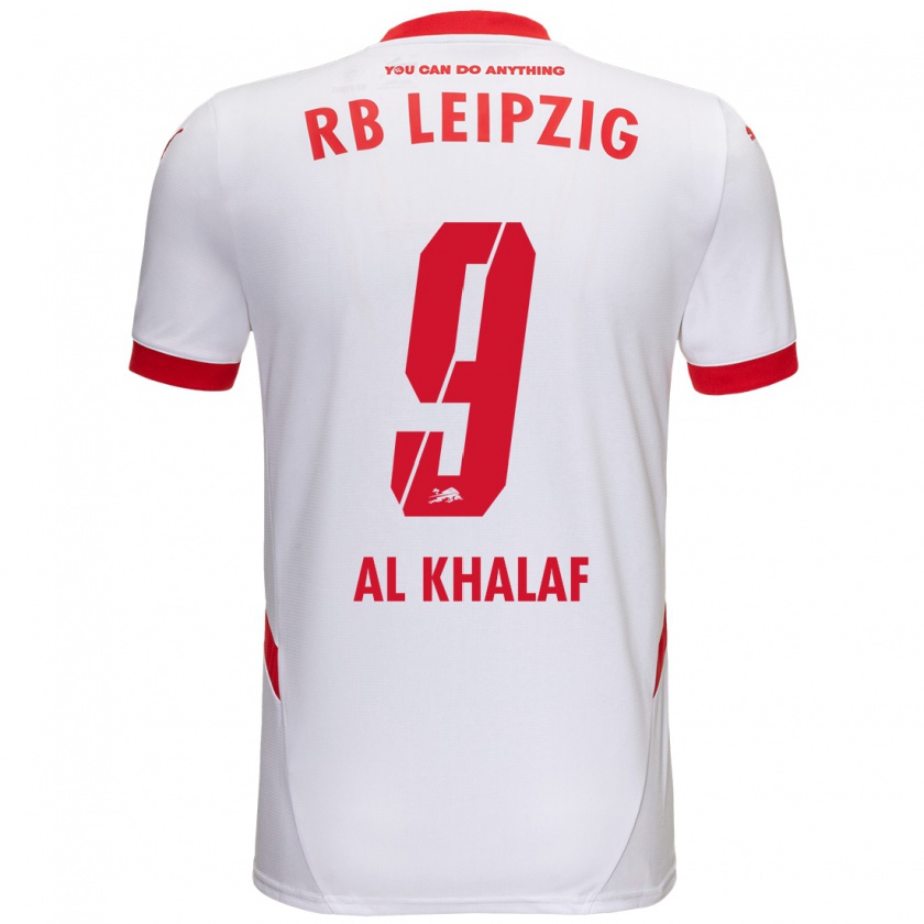 Kandiny Hombre Camiseta Abdul Al Khalaf #9 Blanco Rojo 1ª Equipación 2024/25 La Camisa Chile