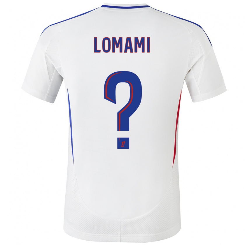 Kandiny Hombre Camiseta Irvyn Lomami #0 Blanco Azul 1ª Equipación 2024/25 La Camisa Chile