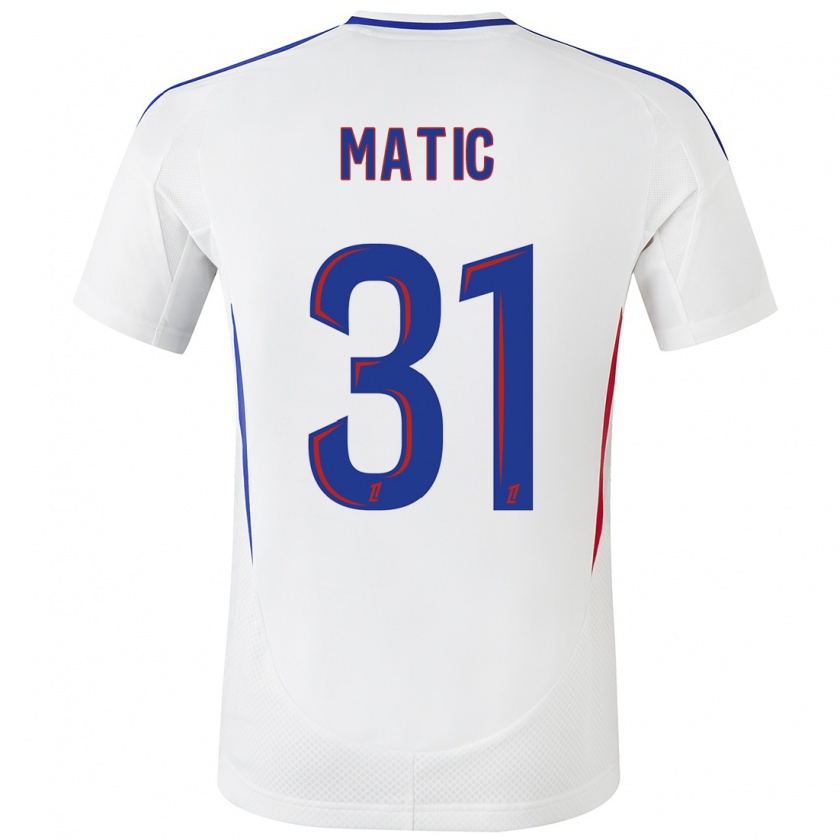 Kandiny Hombre Camiseta Nemanja Matic #31 Blanco Azul 1ª Equipación 2024/25 La Camisa Chile