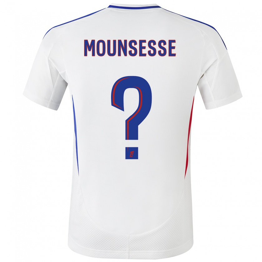 Kandiny Hombre Camiseta Jérémy Mounsesse #0 Blanco Azul 1ª Equipación 2024/25 La Camisa Chile