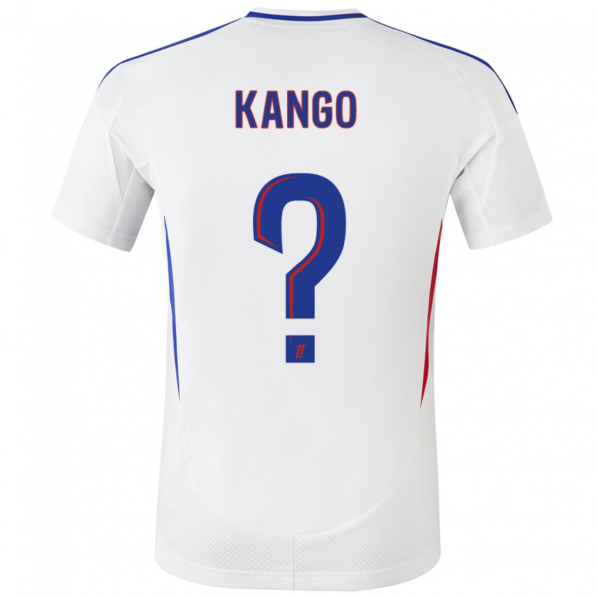 Kandiny Hombre Camiseta Steeve Kango #0 Blanco Azul 1ª Equipación 2024/25 La Camisa Chile