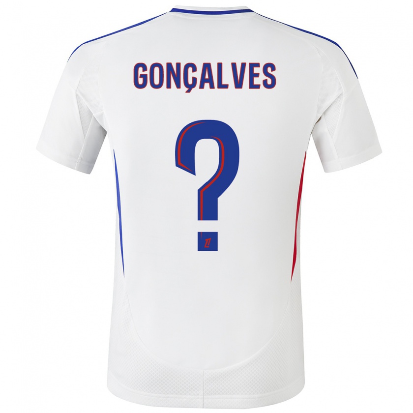 Kandiny Hombre Camiseta Tiago Gonçalves #0 Blanco Azul 1ª Equipación 2024/25 La Camisa Chile