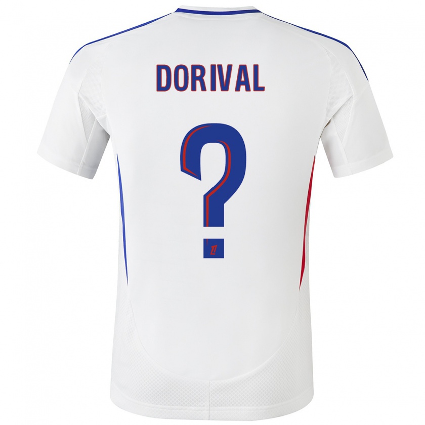 Kandiny Hombre Camiseta Pierre Dorival #0 Blanco Azul 1ª Equipación 2024/25 La Camisa Chile