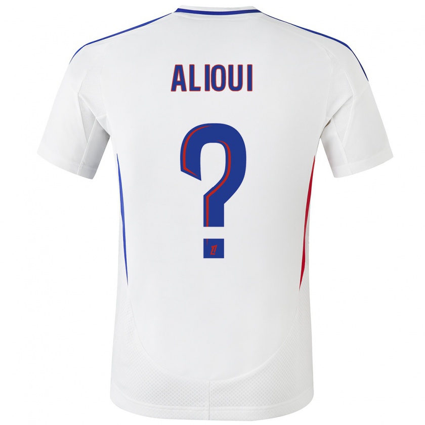 Kandiny Hombre Camiseta Adam Alioui #0 Blanco Azul 1ª Equipación 2024/25 La Camisa Chile