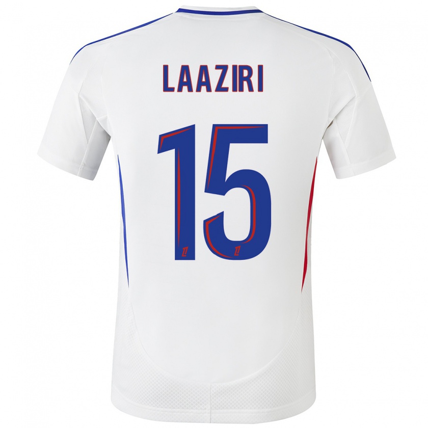 Kandiny Hombre Camiseta Achraf Laâziri #15 Blanco Azul 1ª Equipación 2024/25 La Camisa Chile