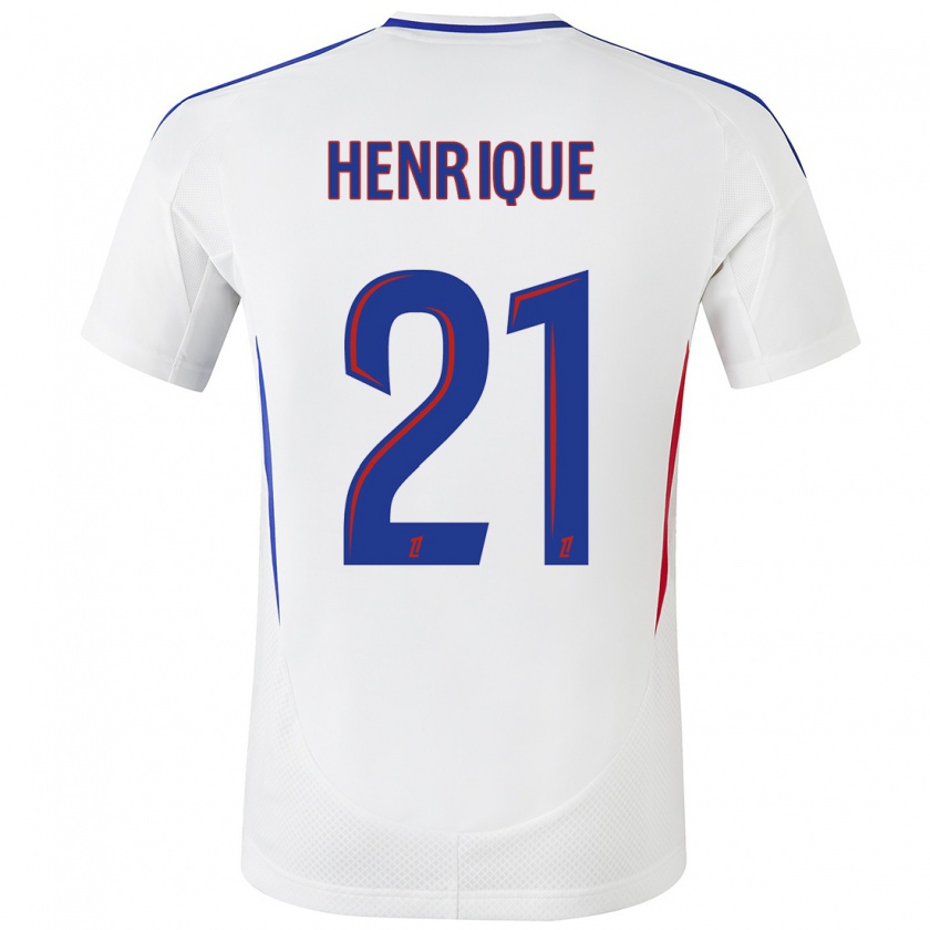 Kandiny Hombre Camiseta Henrique Silva #21 Blanco Azul 1ª Equipación 2024/25 La Camisa Chile