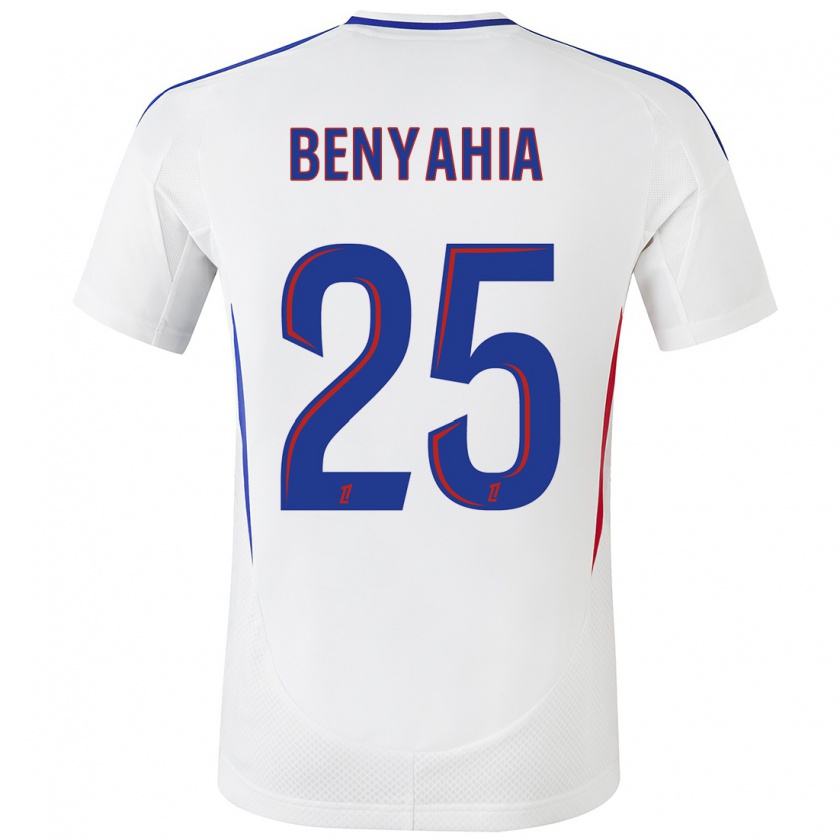 Kandiny Hombre Camiseta Ines Benyahia #25 Blanco Azul 1ª Equipación 2024/25 La Camisa Chile