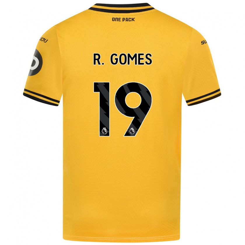 Kandiny Hombre Camiseta Rodrigo Gomes #19 Amarillo 1ª Equipación 2024/25 La Camisa Chile