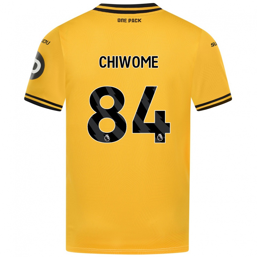 Kandiny Hombre Camiseta Leon Chiwome #84 Amarillo 1ª Equipación 2024/25 La Camisa Chile