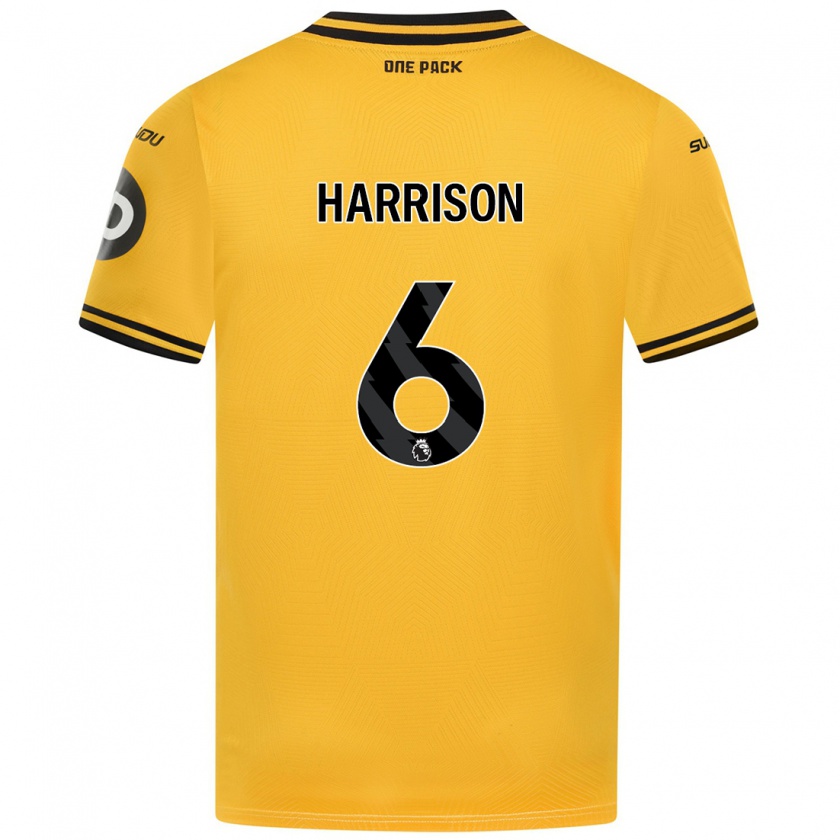 Kandiny Hombre Camiseta Lexie Harrison #6 Amarillo 1ª Equipación 2024/25 La Camisa Chile