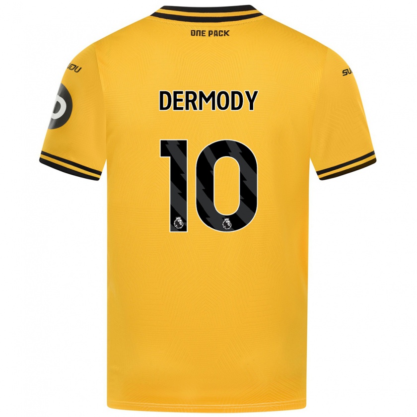 Kandiny Hombre Camiseta Helen Dermody #10 Amarillo 1ª Equipación 2024/25 La Camisa Chile