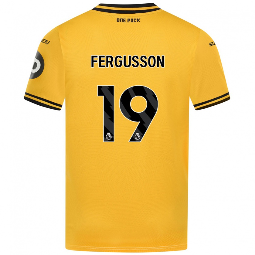 Kandiny Hombre Camiseta Liv Fergusson #19 Amarillo 1ª Equipación 2024/25 La Camisa Chile