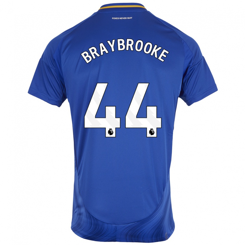 Kandiny Hombre Camiseta Sammy Braybrooke #44 Azul Blanco 1ª Equipación 2024/25 La Camisa Chile