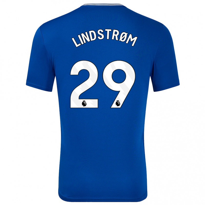 Kandiny Hombre Camiseta Jesper Lindstrøm #29 Azul Con 1ª Equipación 2024/25 La Camisa Chile