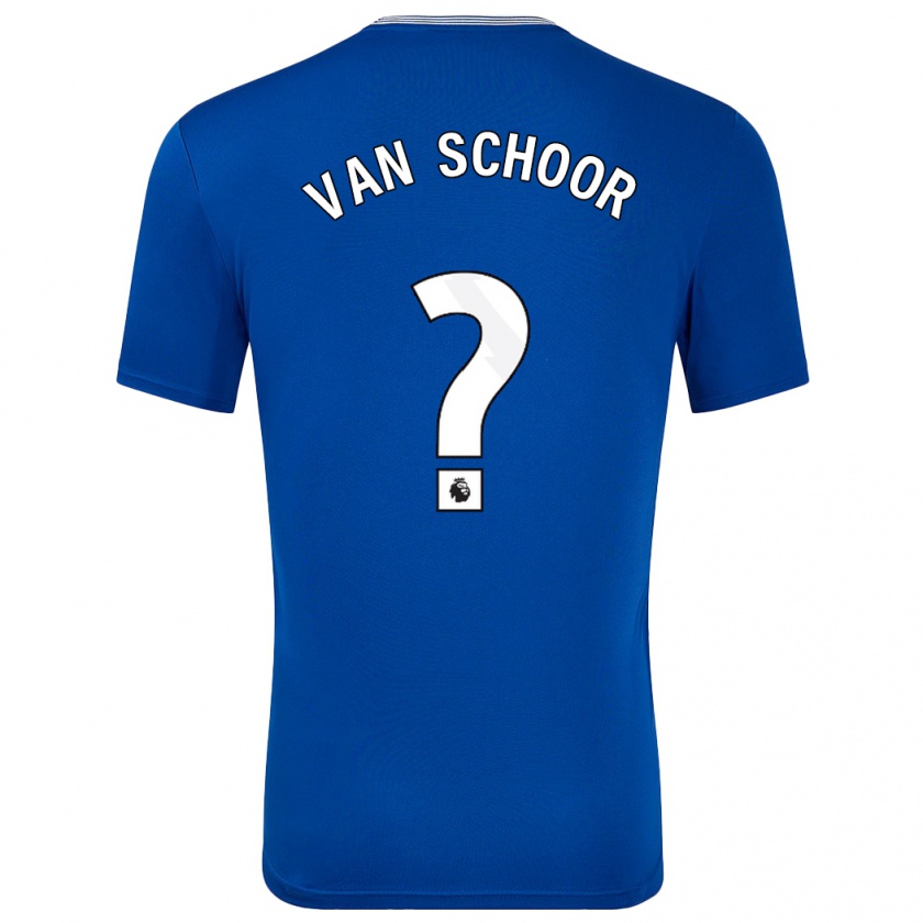 Kandiny Hombre Camiseta Joshua Van Schoor #0 Azul Con 1ª Equipación 2024/25 La Camisa Chile