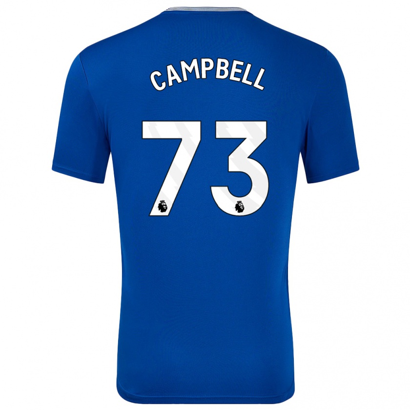 Kandiny Hombre Camiseta Elijah Campbell #73 Azul Con 1ª Equipación 2024/25 La Camisa Chile