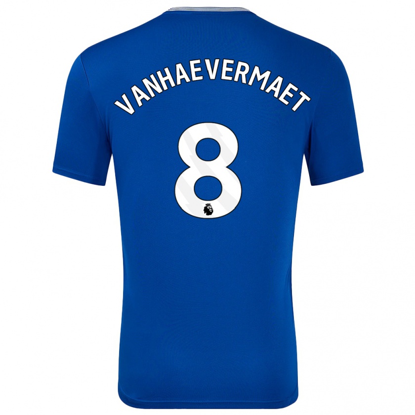 Kandiny Hombre Camiseta Justine Vanhaevermaet #8 Azul Con 1ª Equipación 2024/25 La Camisa Chile