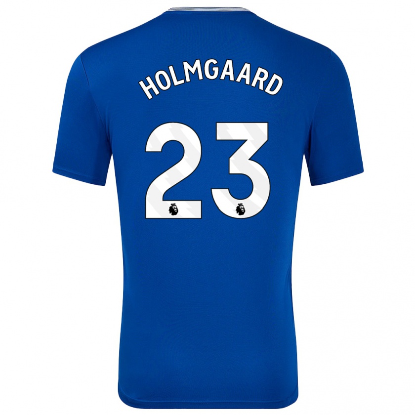 Kandiny Hombre Camiseta Sara Holmgaard #23 Azul Con 1ª Equipación 2024/25 La Camisa Chile