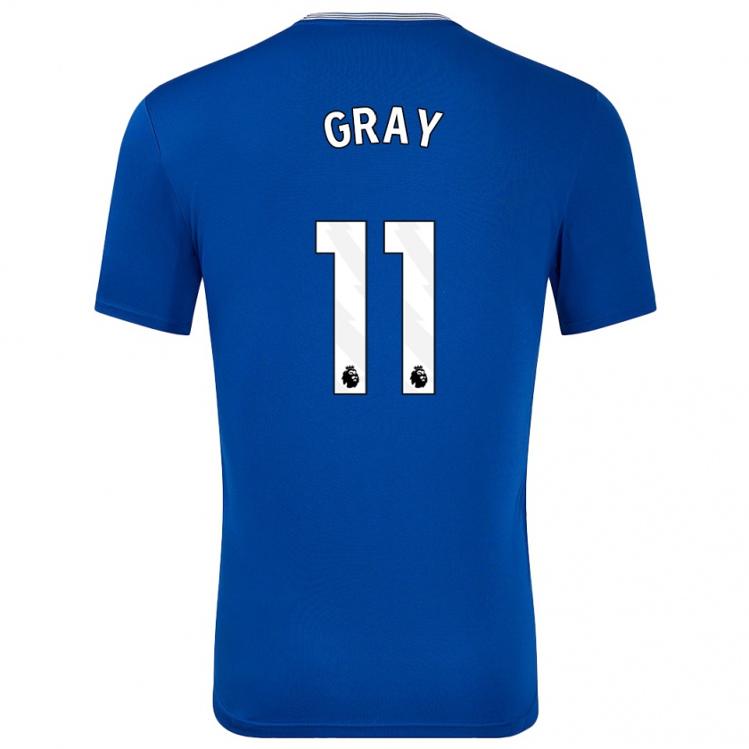 Kandiny Hombre Camiseta Demarai Gray #11 Azul Con 1ª Equipación 2024/25 La Camisa Chile