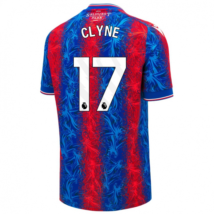 Kandiny Hombre Camiseta Nathaniel Clyne #17 Rayas Rojas Y Azules 1ª Equipación 2024/25 La Camisa Chile