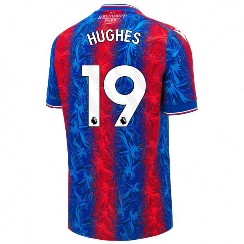 Kandiny Hombre Camiseta Will Hughes #19 Rayas Rojas Y Azules 1ª Equipación 2024/25 La Camisa Chile