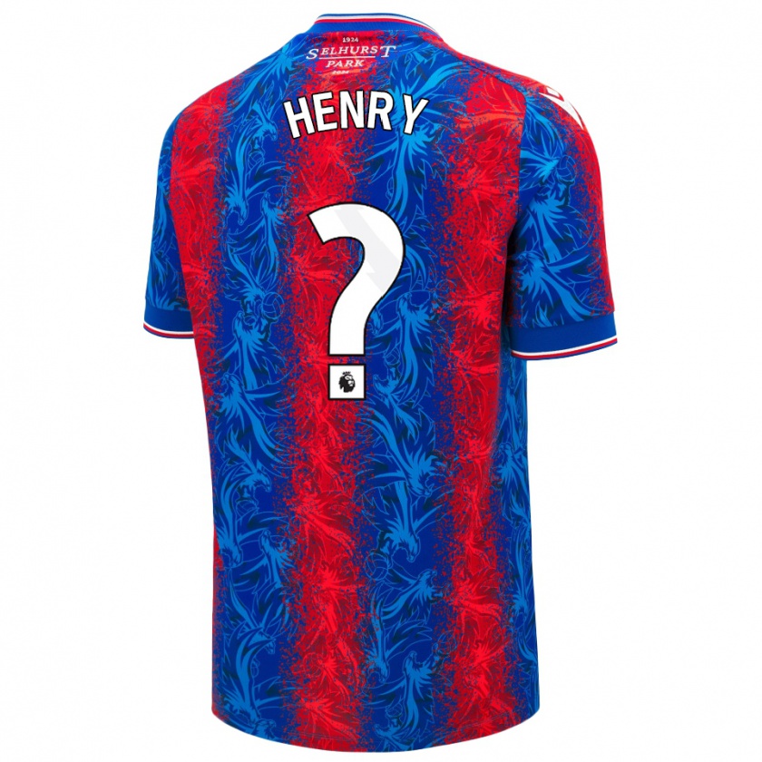 Kandiny Hombre Camiseta Zack Henry #0 Rayas Rojas Y Azules 1ª Equipación 2024/25 La Camisa Chile