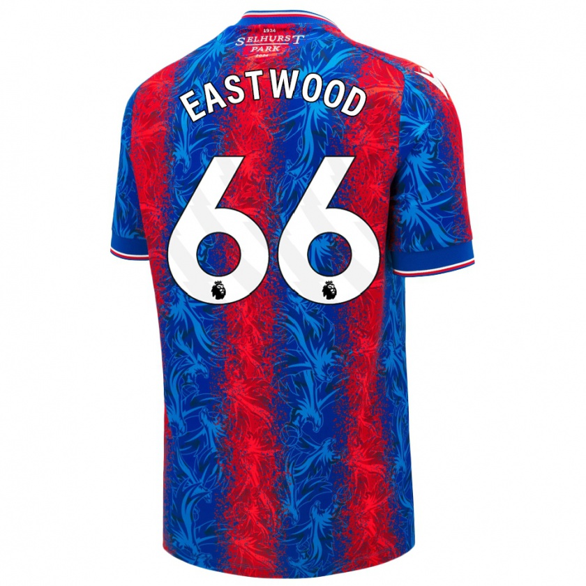 Kandiny Hombre Camiseta Billy Eastwood #66 Rayas Rojas Y Azules 1ª Equipación 2024/25 La Camisa Chile