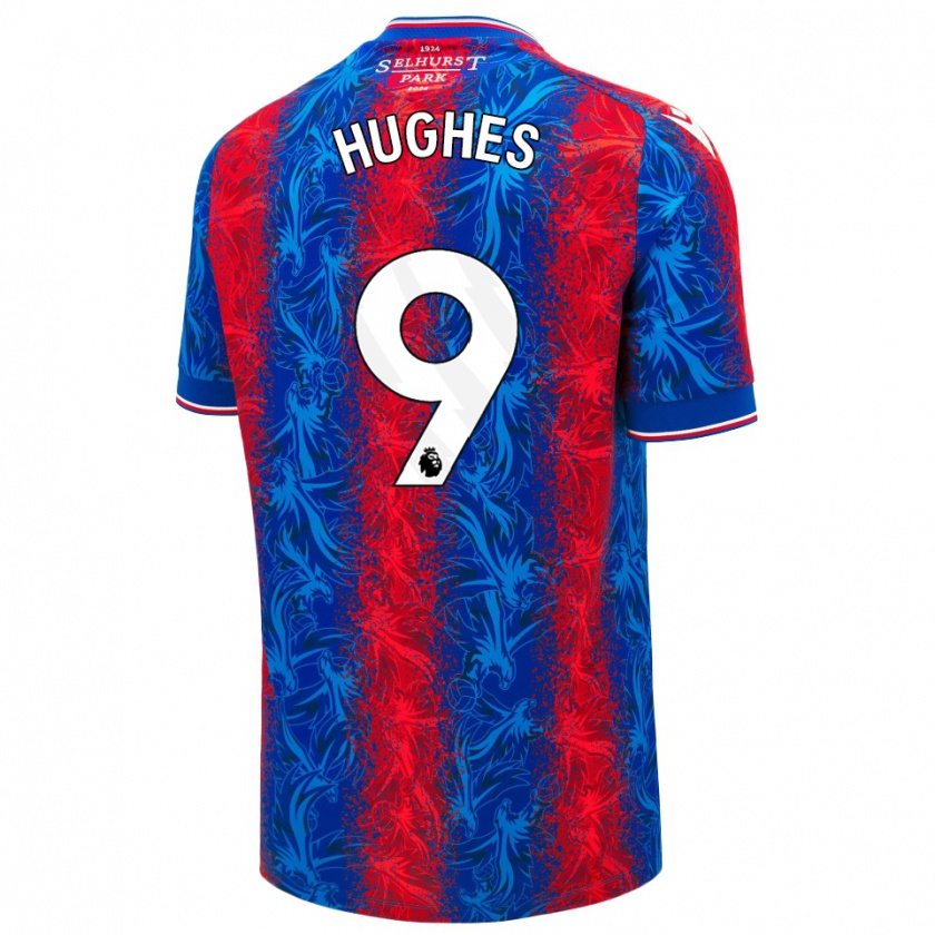 Kandiny Hombre Camiseta Elise Hughes #9 Rayas Rojas Y Azules 1ª Equipación 2024/25 La Camisa Chile