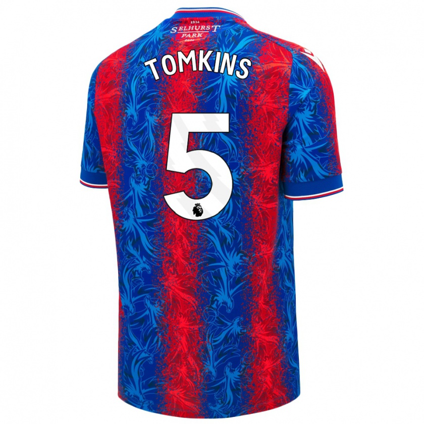 Kandiny Hombre Camiseta James Tomkins #5 Rayas Rojas Y Azules 1ª Equipación 2024/25 La Camisa Chile