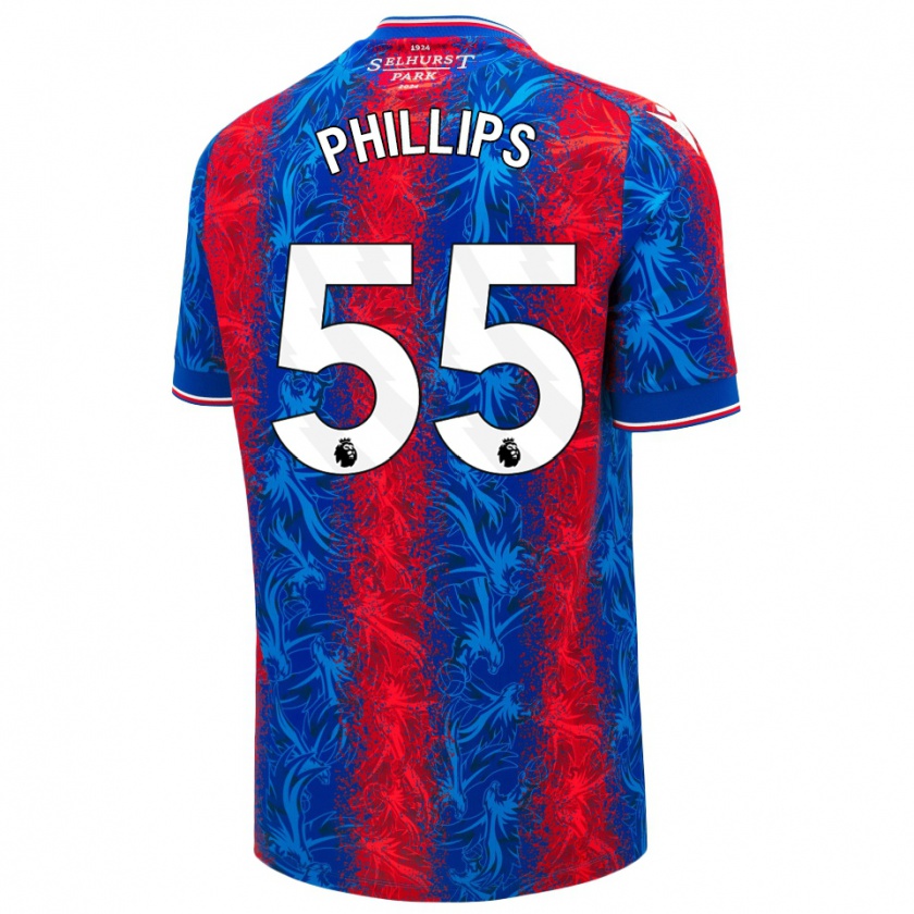 Kandiny Hombre Camiseta Killian Phillips #55 Rayas Rojas Y Azules 1ª Equipación 2024/25 La Camisa Chile