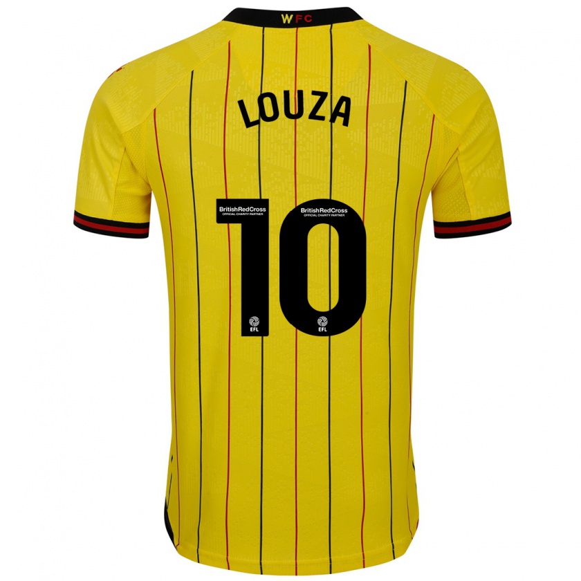 Kandiny Hombre Camiseta Imrân Louza #10 Amarillo Negro 1ª Equipación 2024/25 La Camisa Chile