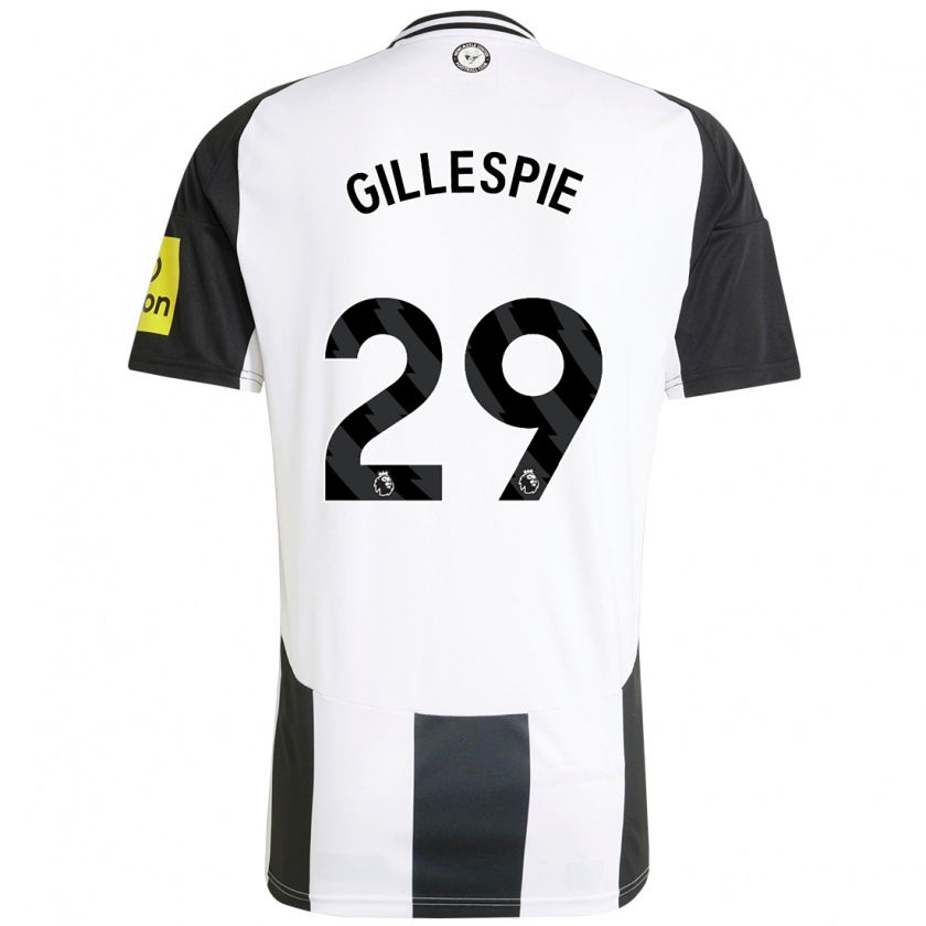 Kandiny Hombre Camiseta Mark Gillespie #29 Blanco Negro 1ª Equipación 2024/25 La Camisa Chile