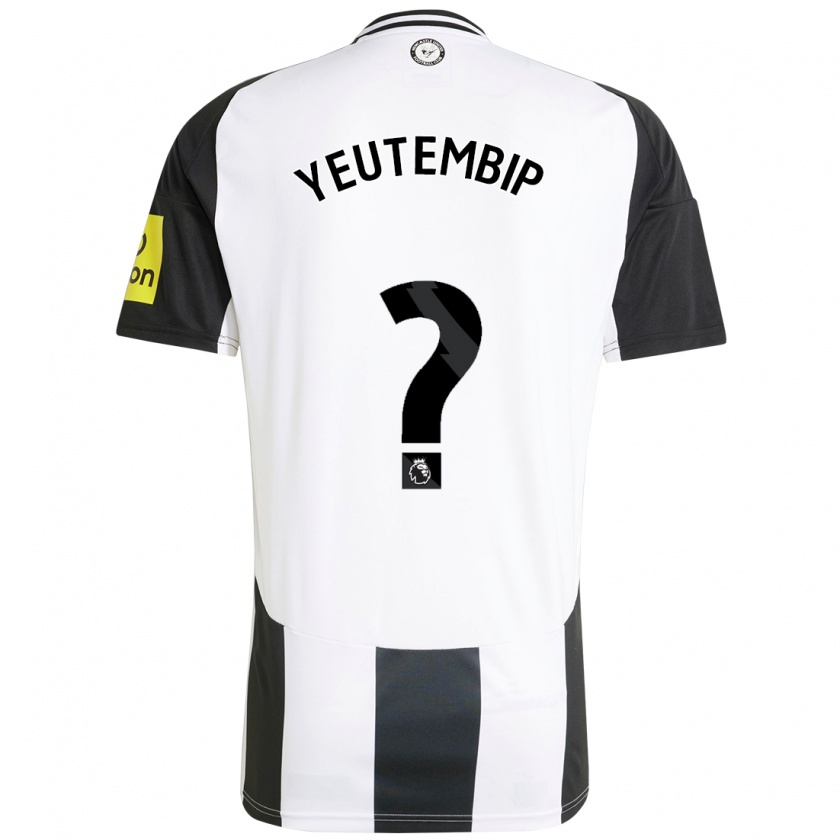 Kandiny Hombre Camiseta Lesecond Yeutembip #0 Blanco Negro 1ª Equipación 2024/25 La Camisa Chile