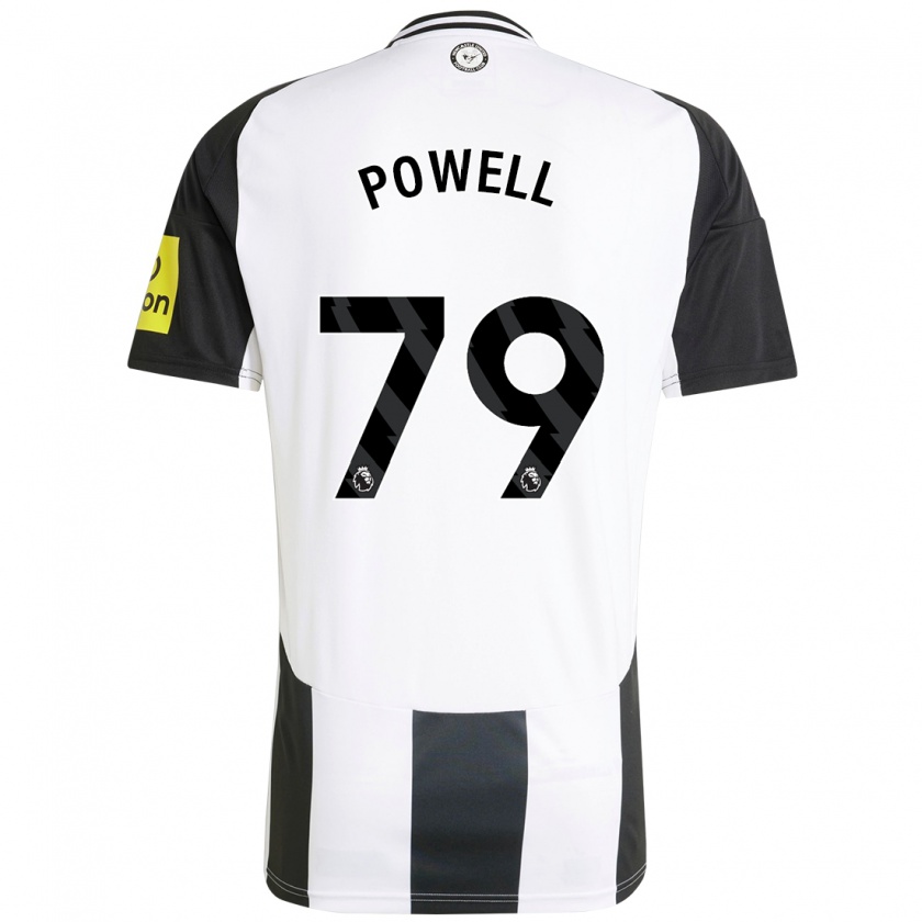 Kandiny Hombre Camiseta Rory Powell #79 Blanco Negro 1ª Equipación 2024/25 La Camisa Chile