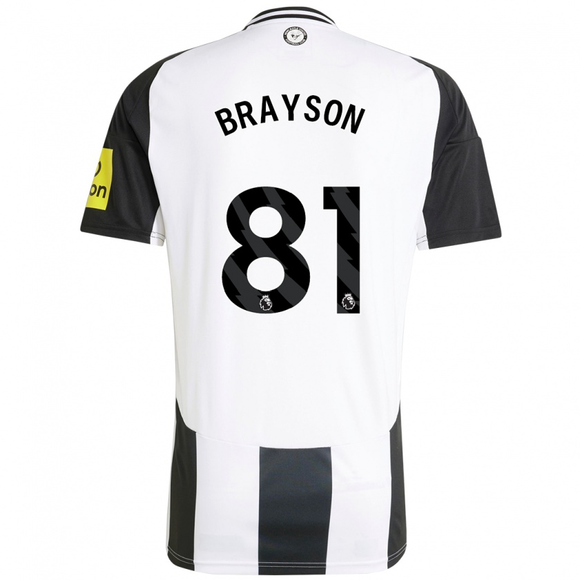 Kandiny Hombre Camiseta Joe Brayson #81 Blanco Negro 1ª Equipación 2024/25 La Camisa Chile