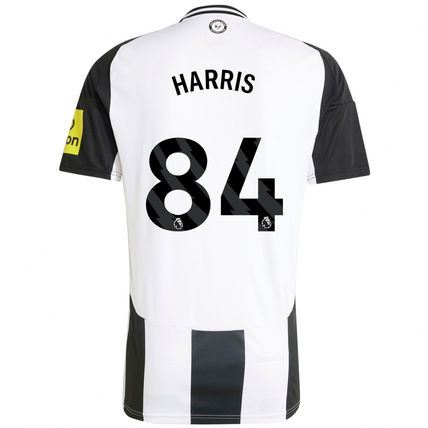 Kandiny Hombre Camiseta Aidan Harris #84 Blanco Negro 1ª Equipación 2024/25 La Camisa Chile