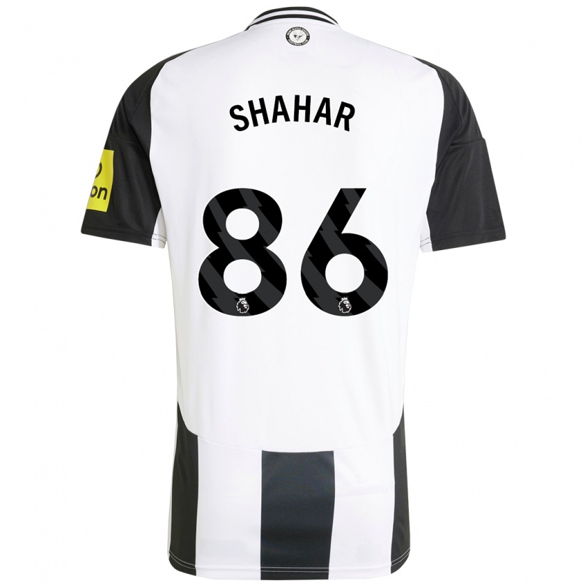 Kandiny Hombre Camiseta Leo Shahar #86 Blanco Negro 1ª Equipación 2024/25 La Camisa Chile